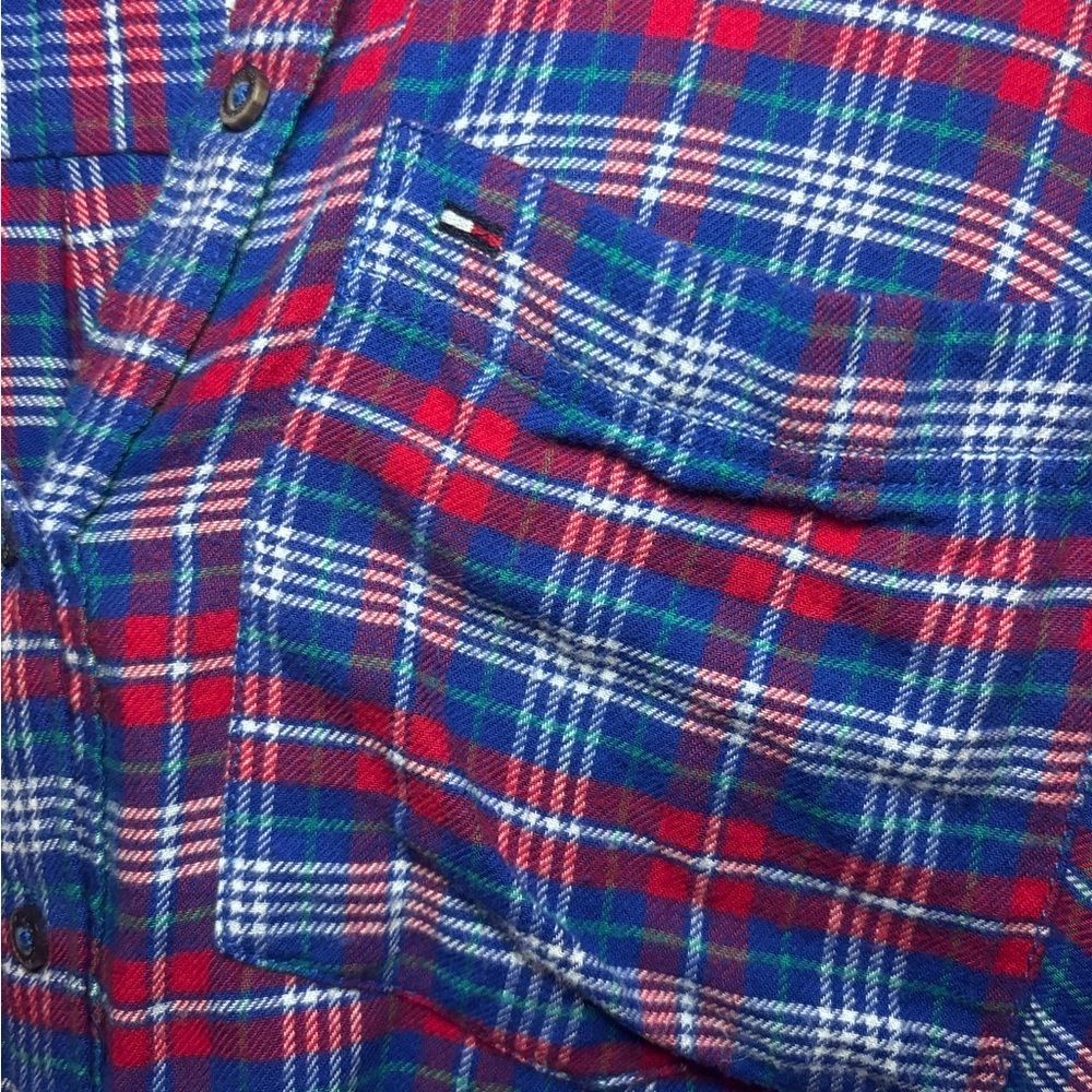 Stunning Women’s Tommy Jeans blue Red Plaid Shirt - Picture 2 of 6